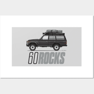 60 rocks-Black Posters and Art